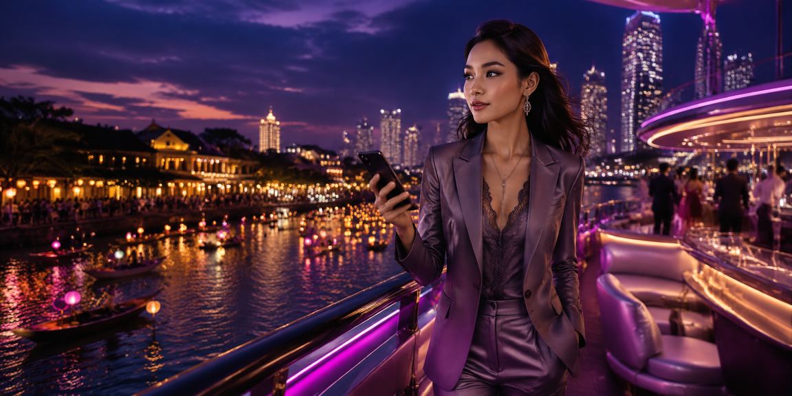 Người chơi tại Sài Gòn trải nghiệm cá cược VIP với hiệu ứng neon rực rỡ trên điện thoại